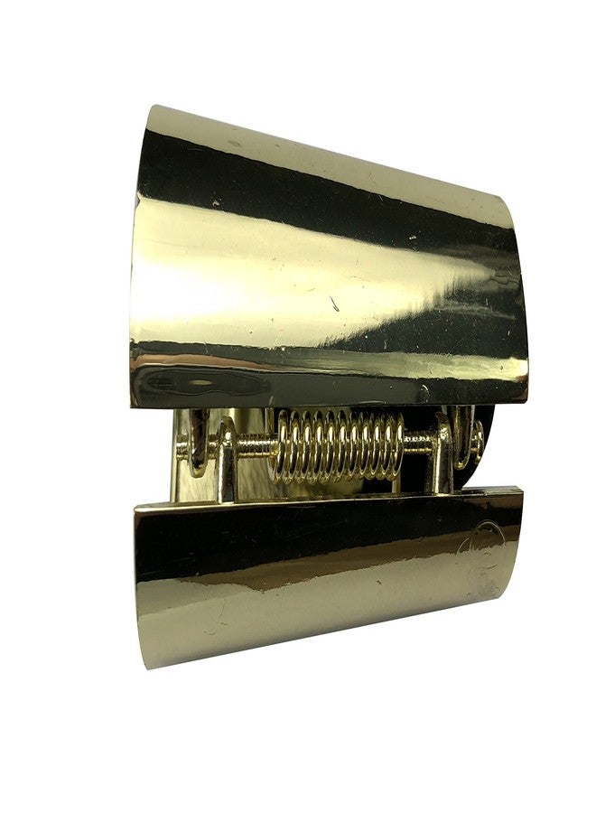 KINFENE 2 Pack Metal Ponytail Horsetail Buckles with Smooth Alloy Bands - Simple Elastic Hair Rings for Long Hair (Gold) - Image 4