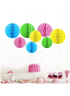 8-Piece Tissue Paper Pompom Ball Party Decorations