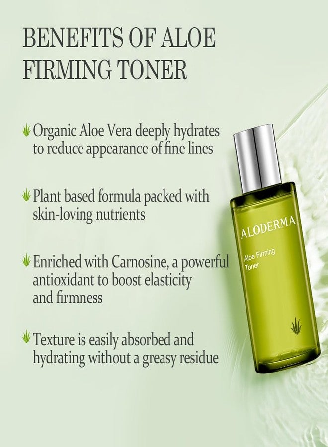 Aloderma Firming Skin Toner with 91% Organic Aloe Vera - Natural Facial Toner for Women with Natural Botanicals to Diminish The Appearance of Fine Lines & Wrinkles - Aloe Vera Facial Toner - 4.2oz - Image 2