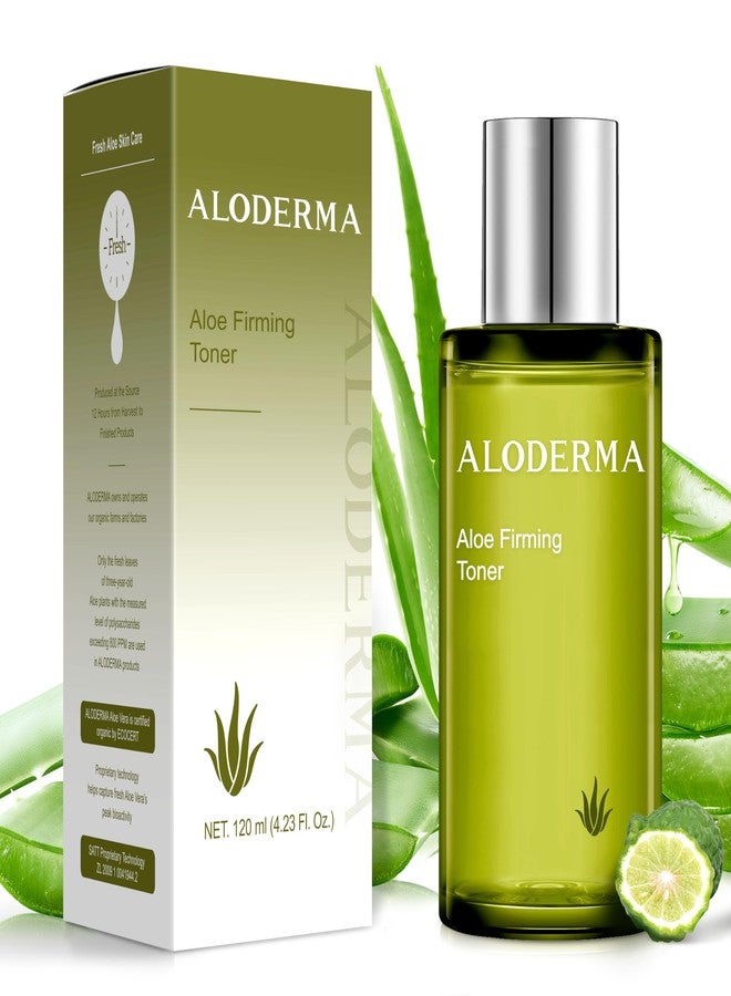 Aloderma Firming Skin Toner with 91% Organic Aloe Vera - Natural Facial Toner for Women with Natural Botanicals to Diminish The Appearance of Fine Lines & Wrinkles - Aloe Vera Facial Toner - 4.2oz - Image 1