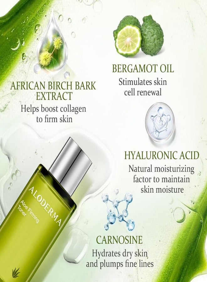 Aloderma Firming Skin Toner with 91% Organic Aloe Vera - Natural Facial Toner for Women with Natural Botanicals to Diminish The Appearance of Fine Lines & Wrinkles - Aloe Vera Facial Toner - 4.2oz - Image 3