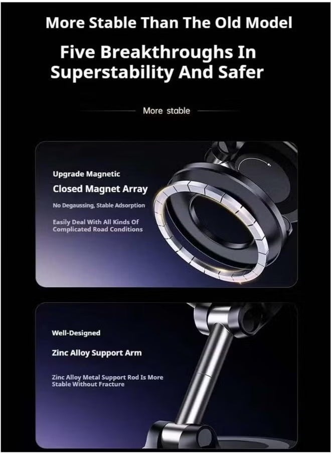 JAJEEK Magnetic Car Phone Holder with Vacuum Suction – 360° Rotating Universal Mount for Dashboard and Windshield – Strong Magnetic Grip, K007 Portable Phone Bracket for iPhone, Samsung, Huawei & More – Secure, Adjustable Car Mount for Easy Viewing  - Image 5