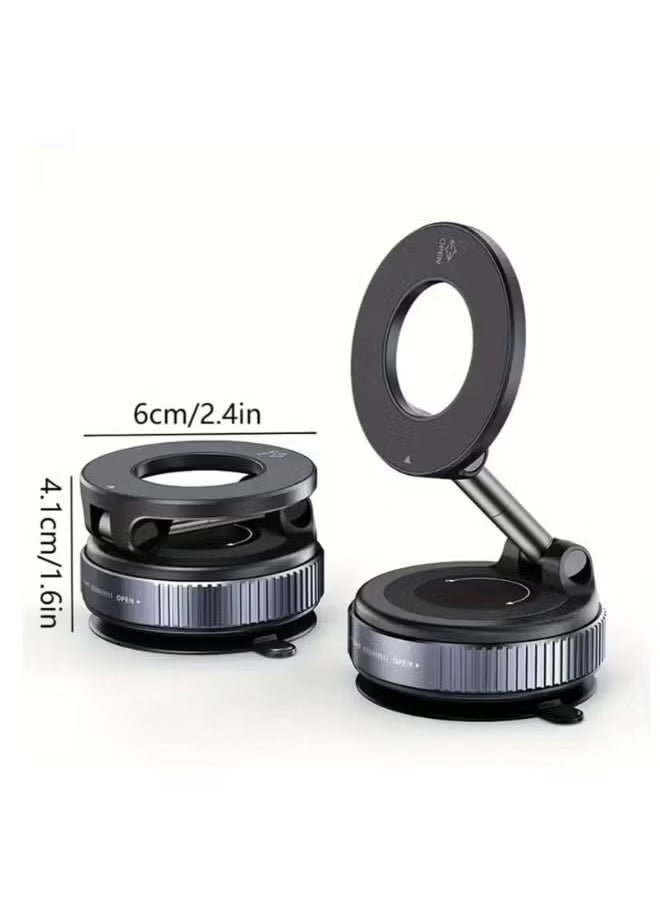 JAJEEK Magnetic Car Phone Holder with Vacuum Suction – 360° Rotating Universal Mount for Dashboard and Windshield – Strong Magnetic Grip, K007 Portable Phone Bracket for iPhone, Samsung, Huawei & More – Secure, Adjustable Car Mount for Easy Viewing  - Image 4