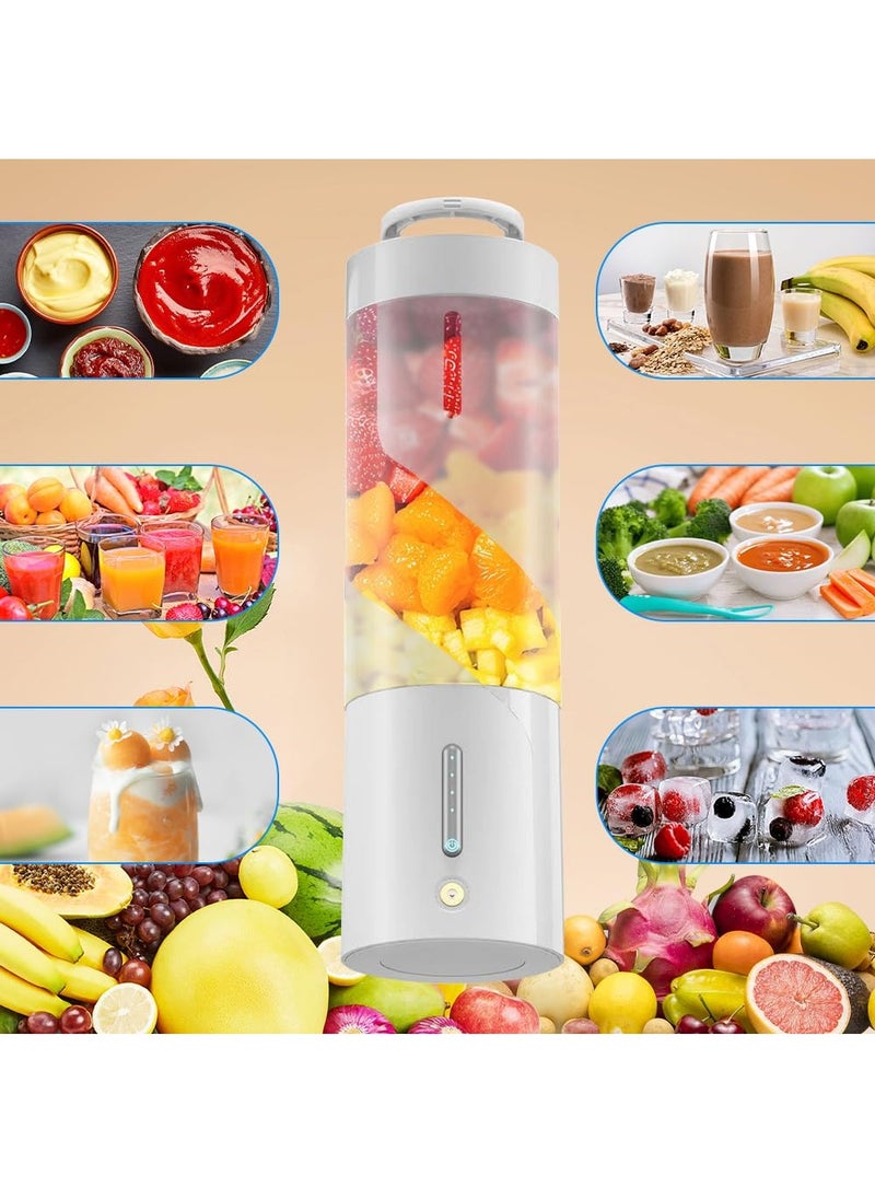 Generic - Portable Blender, Personal Compact Sports Blender, Mini Blender, Waterproof, 450ML Capacity, Frosted Case, Hidden Handheld, for Smoothies, Milkshakes, Fruit, Ice, Handheld Travel, Family - Image 1