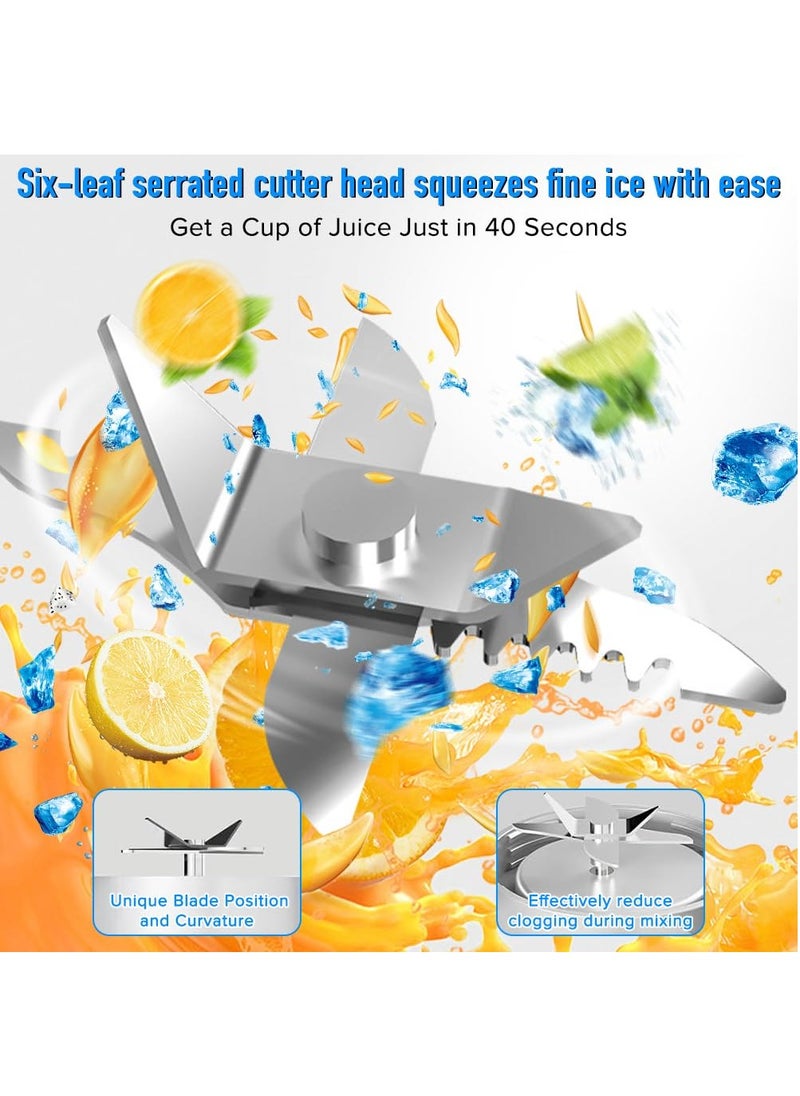 Generic - Portable Blender, Personal Compact Sports Blender, Mini Blender, Waterproof, 450ML Capacity, Frosted Case, Hidden Handheld, for Smoothies, Milkshakes, Fruit, Ice, Handheld Travel, Family - Image 1
