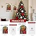MEATRN Christmas Jigsaw Puzzles for Adults Dog with Santa Hat 202 Pcs Unique Shaped Holiday Wood Puzzle with Wooden Storage Box Festive Family Game Night for Art Lovers 89x12 Inch - Image 4
