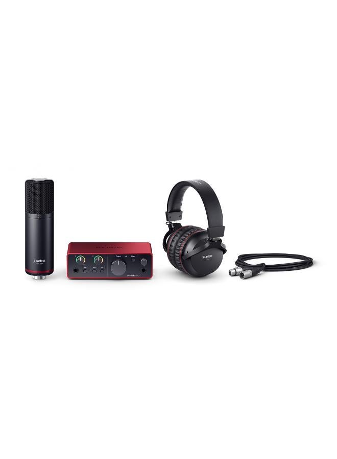 Focusrite Scarlett Solo Audio Interface, CM25 MkIII Condenser Microphone, SH-450 Headphones, and XLR Cable - Image 5