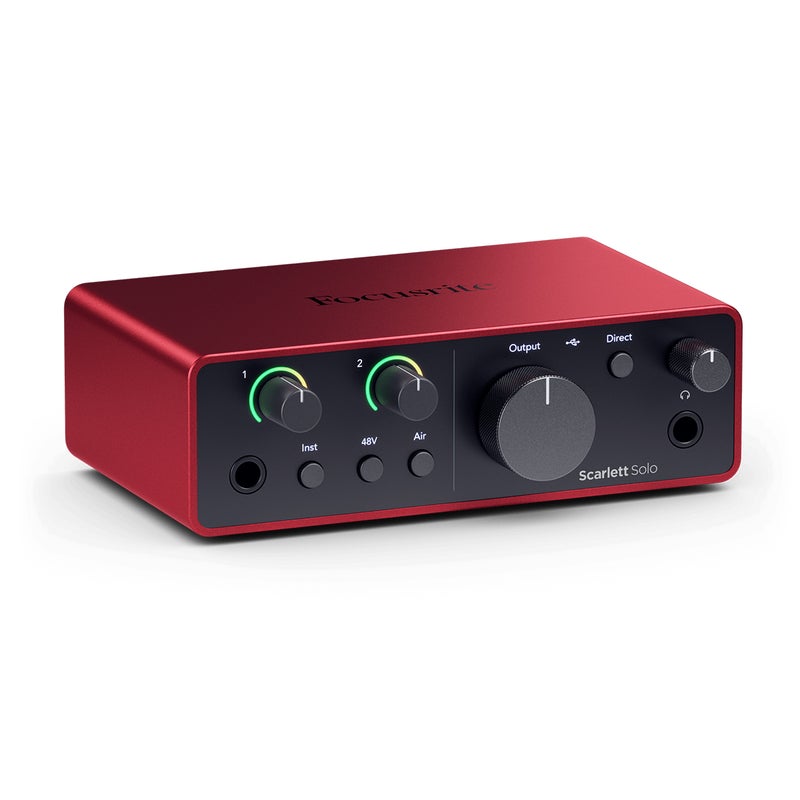 Focusrite Scarlett Solo Audio Interface, CM25 MkIII Condenser Microphone, SH-450 Headphones, and XLR Cable - Image 2