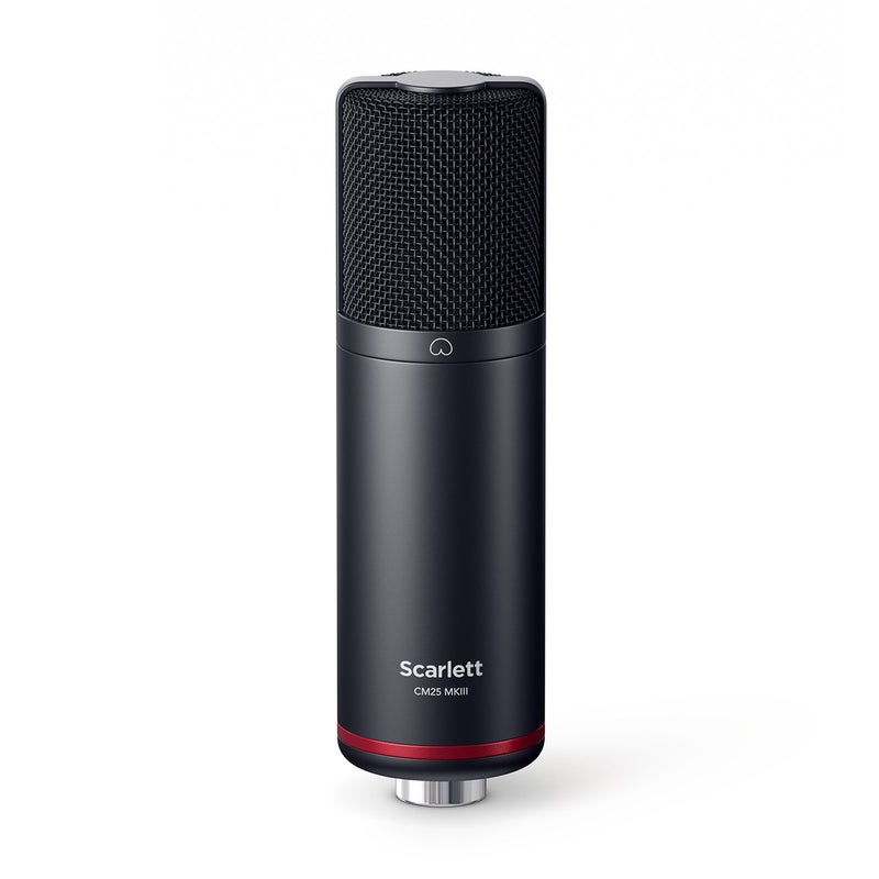 Focusrite Scarlett Solo Audio Interface, CM25 MkIII Condenser Microphone, SH-450 Headphones, and XLR Cable - Image 3