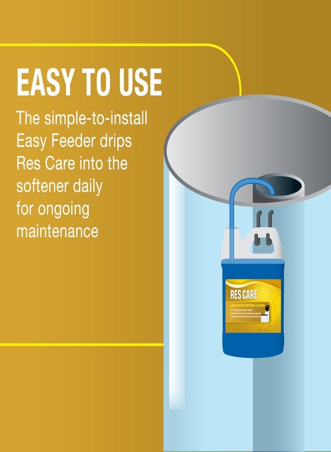 Pro Products Res Care Easy Feeder Starter Kit - Complete Softener Cleaning System - Dispenses Res Care Liquid Water Softener Cleaner - Feeds Continuously - Restores Resin Capacity - Image 4