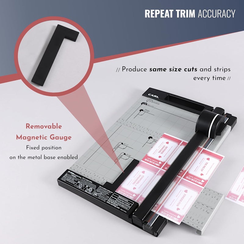 CARL 12 inch-Green Friendly, Professional Rotary Paper Trimmer, 12-inch, 15 sheet cutting capacity, Black And Silver - Image 3