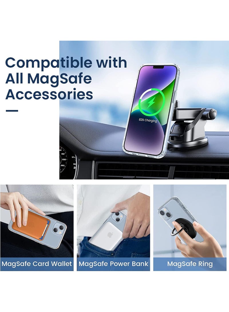 Premium Clear MagSafe Case For 14 Plus [Compatible with MagSafe], Stronger Magnets, Shockproof  Anti-Scratch, Ultra Slim, Magnetic Magsafe Cover for iPhone 14 Plus 6.7-inch - Clear - Image 2