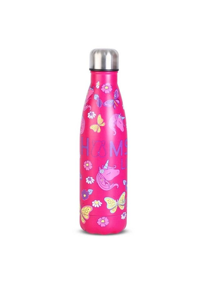 Hamster London Holo Neon Pink Unicorn Theme Stainless Steel Insulated Water Bottle | Thermos Flask Bottle 500ml | Hot and Cold | Food Grade & BPA Free Insulated Water Bottles - Image 5