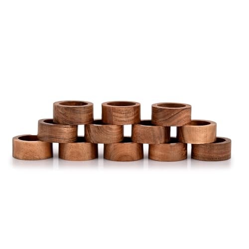 NIRMAN Acacia Wood Tealight Candle Holder for Wedding, Party, Birthday, Holiday, Home Decoration (2.25" x 2.25" x 1"), (Set of 12) - Image 3