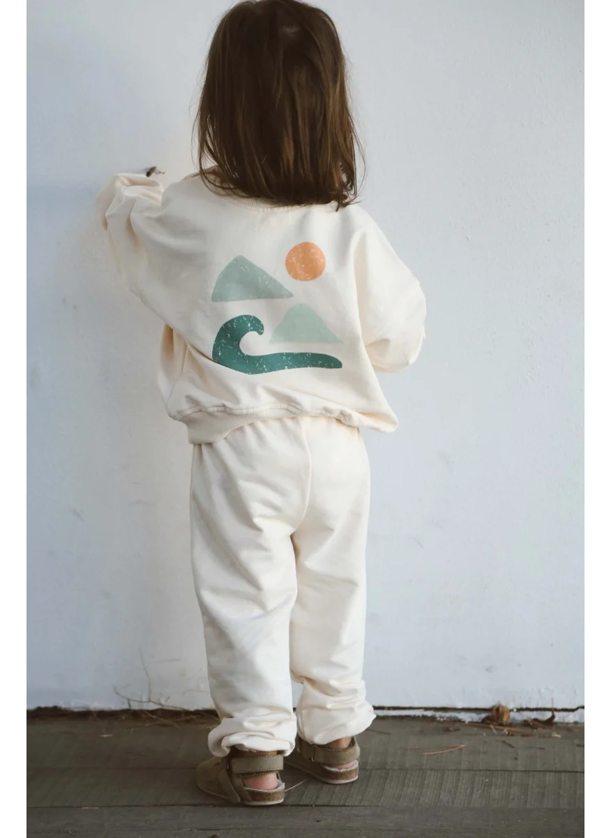 Ohlala Koala Cream Back Printed Seasonal Tracksuit Set