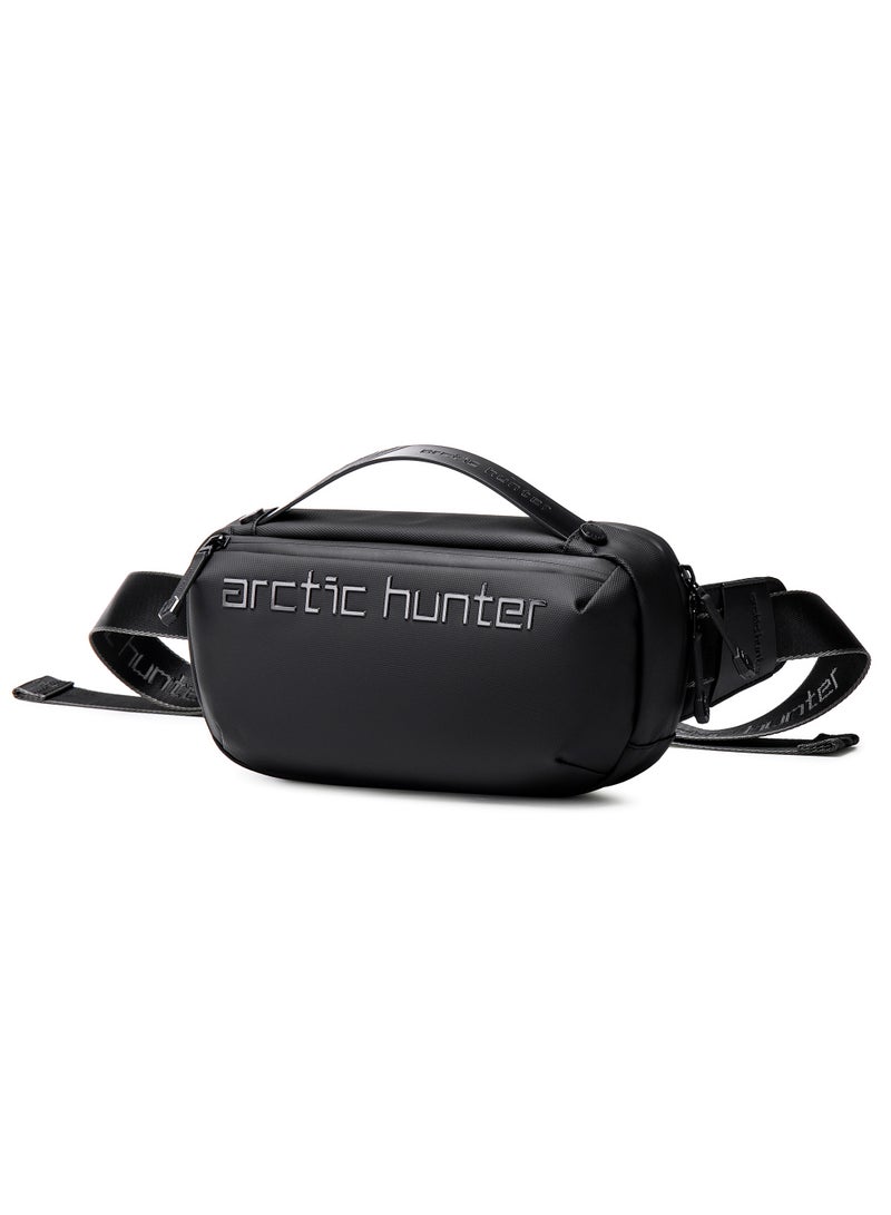 ARCTIC HUNTER Chest Bag for Men Side Bag Stylish Sling Bag Shoulder Bag for Men with Handle Water Scratch Resistant Cross Body Bag for Travel Daily use Black  - Image 1