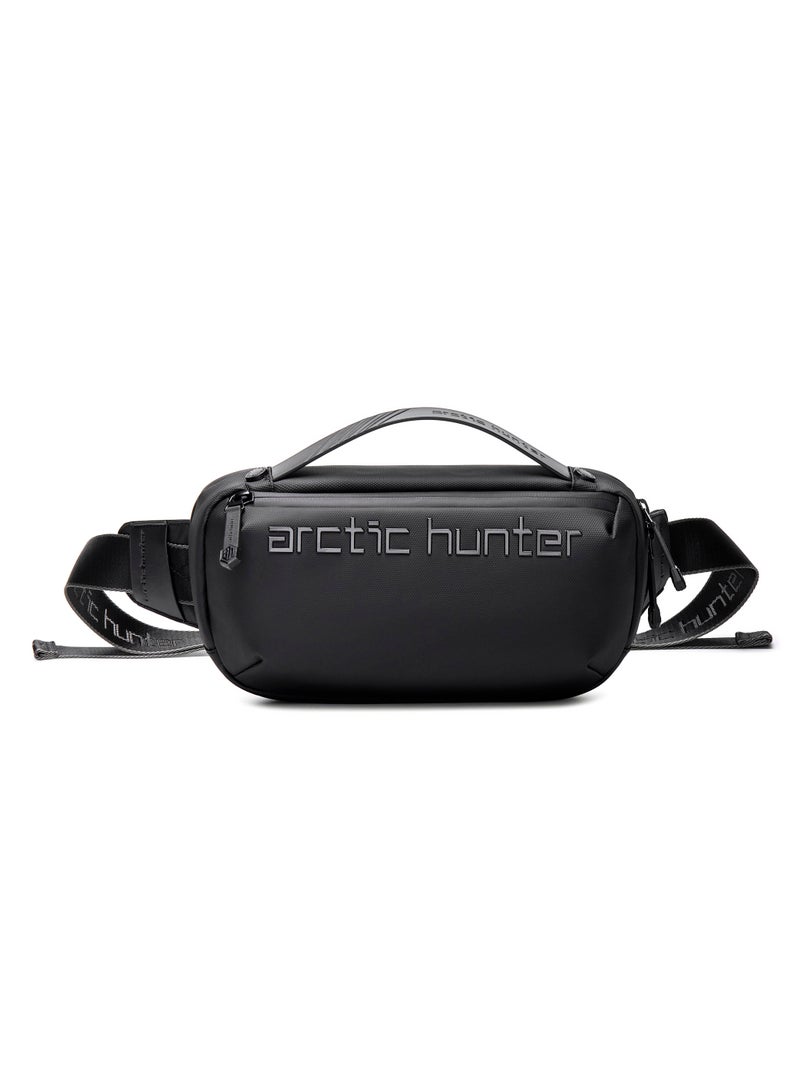 ARCTIC HUNTER Chest Bag for Men Side Bag Stylish Sling Bag Shoulder Bag for Men with Handle Water Scratch Resistant Cross Body Bag for Travel Daily use Black  - Image 2