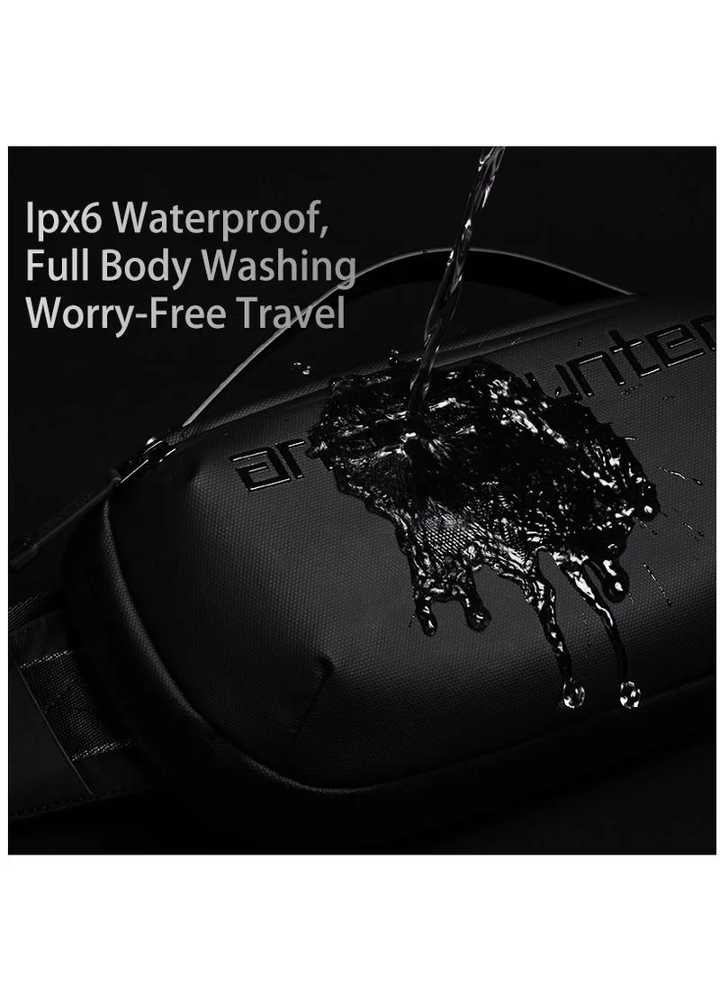 أركتيك هانتر Chest Bag for Men Side Bag Stylish Sling Bag Shoulder Bag for Men with Handle Water Scratch Resistant Cross Body Bag for Travel Daily use Black