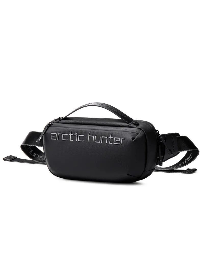 ARCTIC HUNTER Chest Bag for Men Side Bag Stylish Sling Bag Shoulder Bag for Men with Handle Water Scratch Resistant Cross Body Bag for Travel Daily use Black