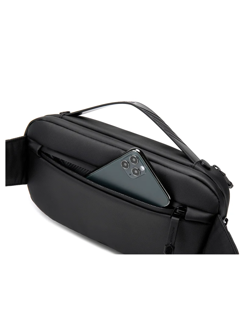 أركتيك هانتر Chest Bag for Men Side Bag Stylish Sling Bag Shoulder Bag for Men with Handle Water Scratch Resistant Cross Body Bag for Travel Daily use Black