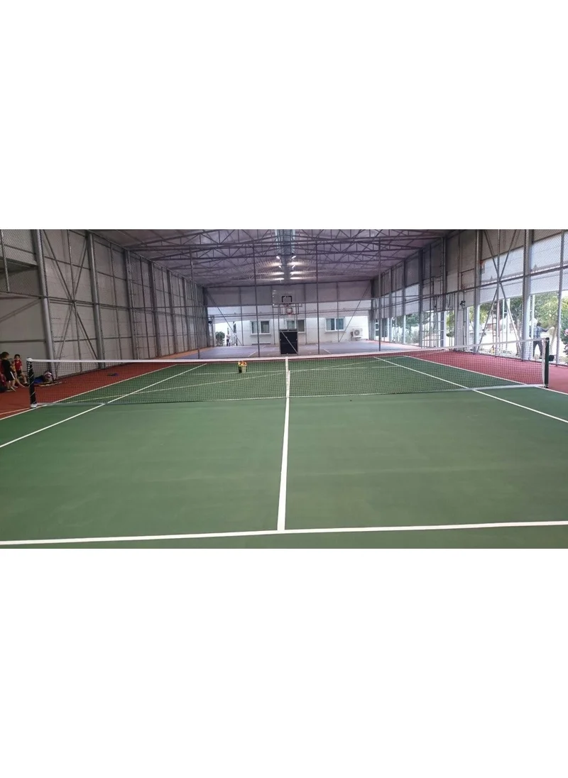 adelinspor Te-2 Peg Tennis Post and Gold Tennis Net Set