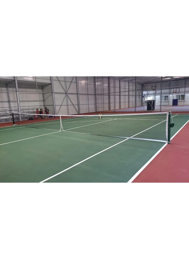 adelinspor Te-2 Peg Tennis Post and Gold Tennis Net Set