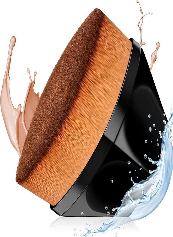 Calitate24 Foundation Makeup Brush Flat Top Kabuki Hexagon Face Blush Liquid Powder Foundation Brush for Blending Liquid, Cream or Flawless Powder Cosmetics with Bonus Protective Case - Image 1