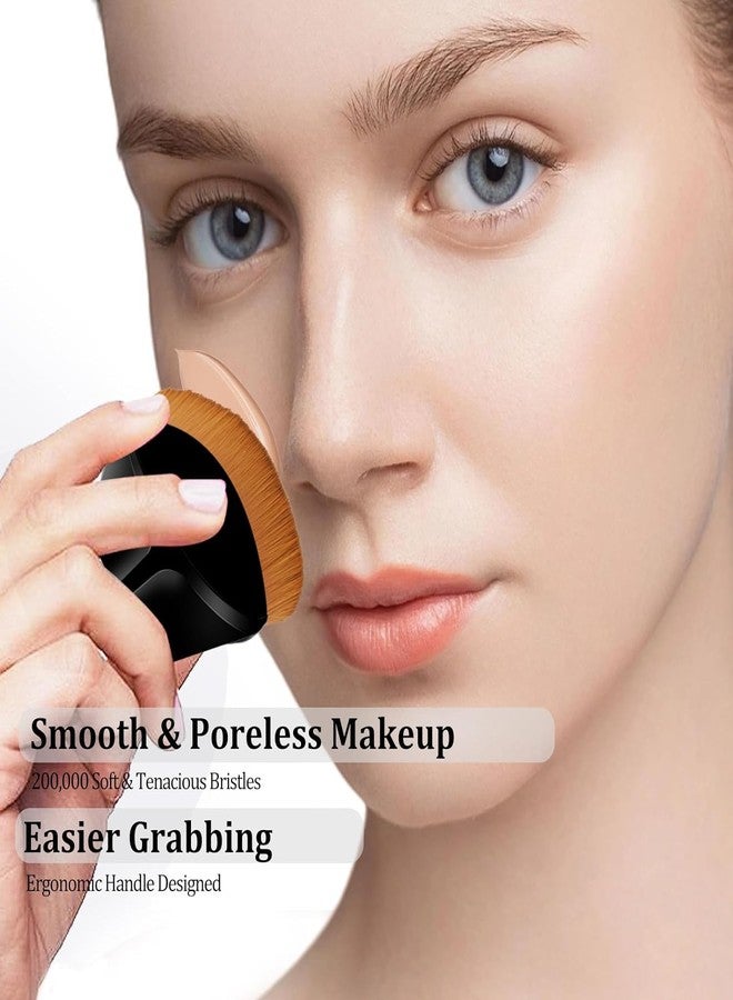 Calitate24 Foundation Makeup Brush Flat Top Kabuki Hexagon Face Blush Liquid Powder Foundation Brush for Blending Liquid, Cream or Flawless Powder Cosmetics with Bonus Protective Case - Image 5