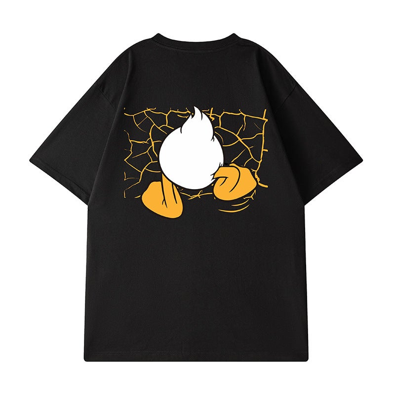 European and American Street Trendy Brand Kuso Duck T-Shirt Men's ins Trendy Couple's Large Size Fertilized Pure Cotton National Trendy Short Sleeve - Image 5