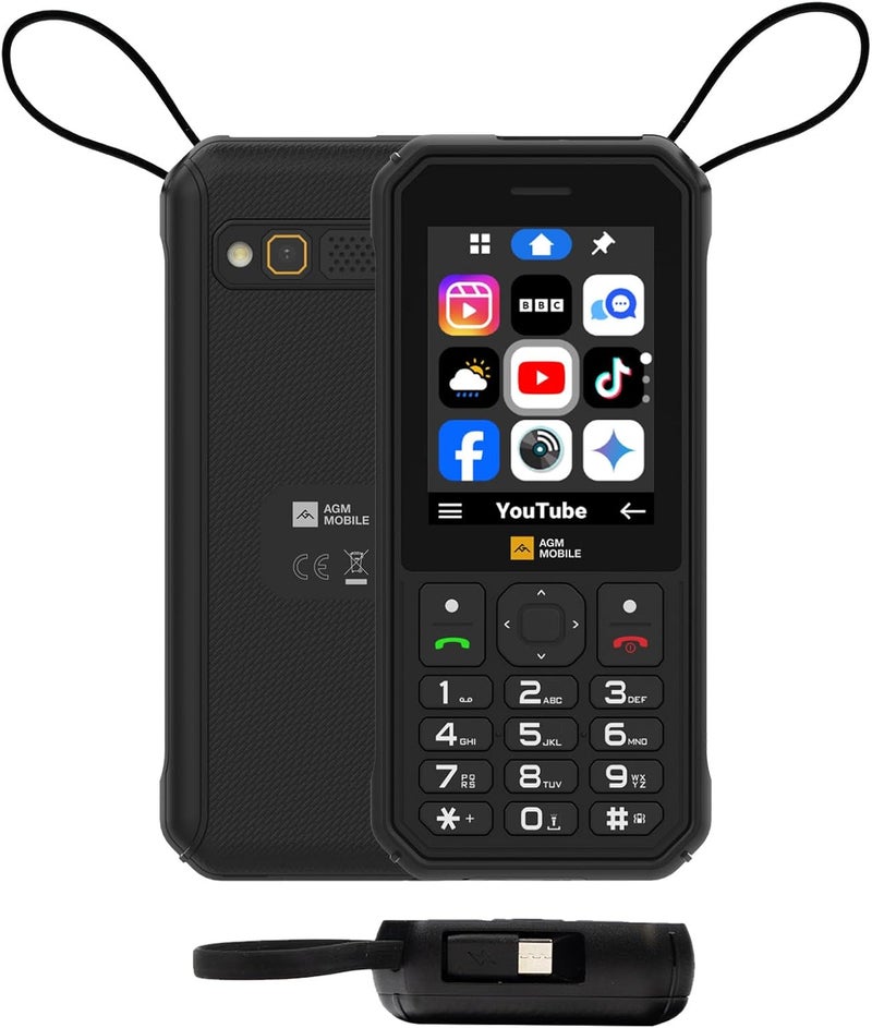 AGM M11 Rugged Basic Mobile Phone, 4000mAh Long Standby,Includes SIM card | 4G Mobile Hotspot｜IP68/IP69K Waterproof｜Dual SIM｜USB-C｜Flashlight｜Emergency All-Rounder - Image 1