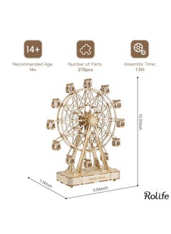 Rolife Rolife 3D Wooden Puzzle for Adults,Mechanical DIY Crafts Kits for Kids,Ferris Wheels Music Model Kits to Build,Brain Teaser Puzzles for Boys and Girls  - Image 5