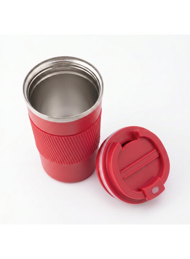 Stainless Steel Vacuum Travel Mug 380ml – Insulated Thermal Coffee Cup with Leak-Proof Lid and Non-Slip Rubber Grip - Image 3