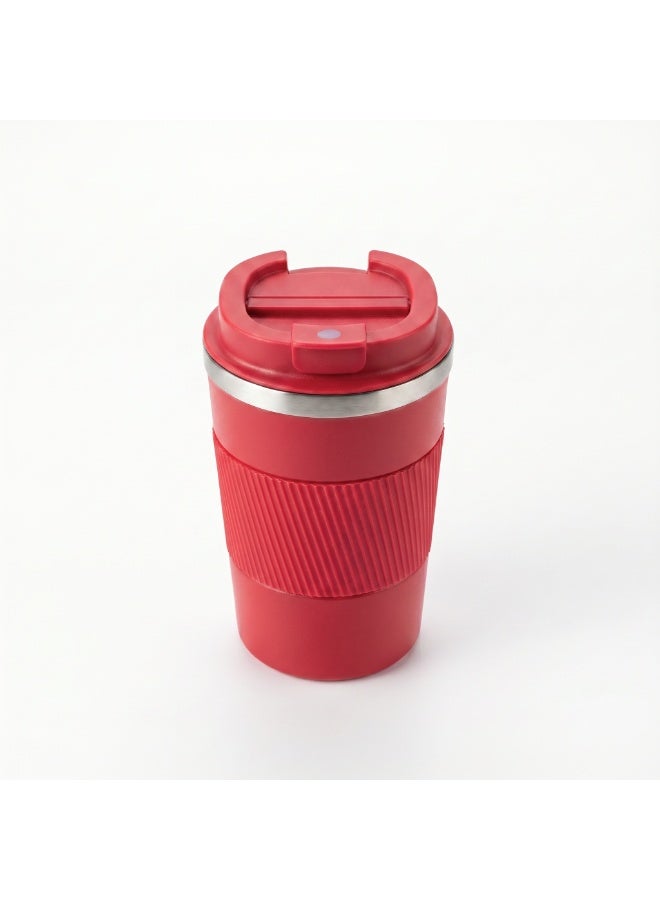 Stainless Steel Vacuum Travel Mug 380ml – Insulated Thermal Coffee Cup with Leak-Proof Lid and Non-Slip Rubber Grip - Image 1