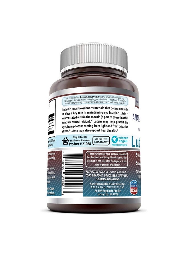 Amazing Nutrition Amazing Formulas Lutein 40Mg With Zeaxanthin 1600 Mcg Supplements 60 Softgels Supports Eye Health & Healthy Vision Promotes Macular Health - Image 3