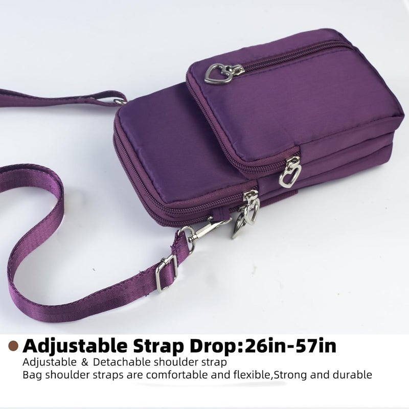 JANKS Small Crossbody Bag for Women - Mini Phone Purses with Crossbody Strap and Wallet - Nylon Arm Bag - Image 3