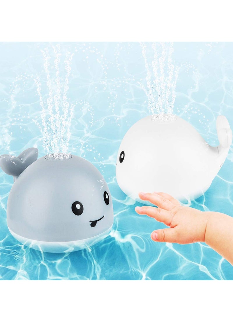 Sweet seven - Baby Bath Toys, Light Up Bath Toys with LED Light, Sprinkler Bathtub Toys for Toddlers Infant Kids Boys and Girls, Whale Spray Water Bath Toy, Bathtub Shower Pool Bathroom Toy for Baby - Image 1