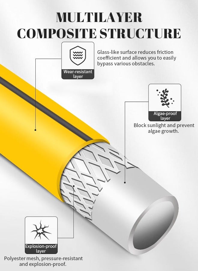 Generic 1/2 inch Thick Garden Hose, Durable Water Pipe with Smooth Glass, like Surface for Easy Maneuverability Around Obstacles  - Image 4