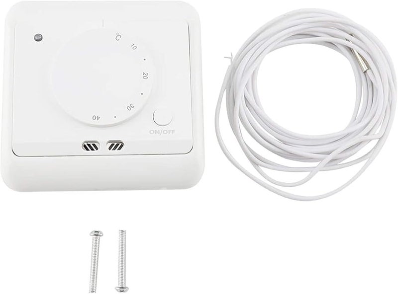 منظم حرارة أرضي قابل للبرمجة 16 أمبير 230 فولت ABS أبيض 86x86x47 مم جهاز تحكم في درجة الحرارة - Image 5