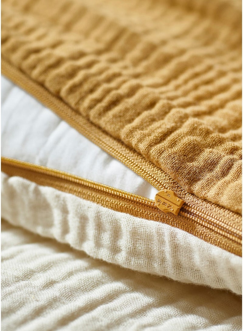 3-Piece Bedlinen Set for Cot, Brown/Beige - Image 4