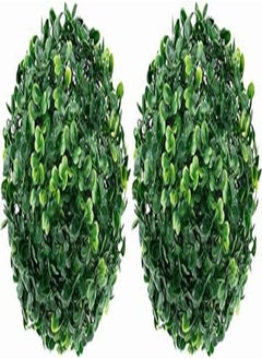 Excefore Artificial Boxwood Topiary Ball, 2 Pcs 20 CM Boxwood Plant Green Ball, for Table Decoration, Garden Wedding Decor 