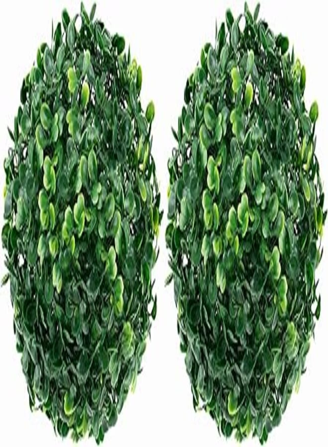 Excefore Artificial Boxwood Topiary Ball, 2 Pcs 20 CM Boxwood Plant Green Ball, for Table Decoration, Garden Wedding Decor