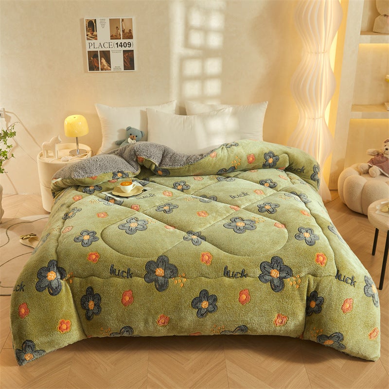 Generation Of Snowflake Velvet Winter Quilt Lamb Velvet Quilt Thickened Warm Double Quilt Core Single Quilt Quilt - Image 4