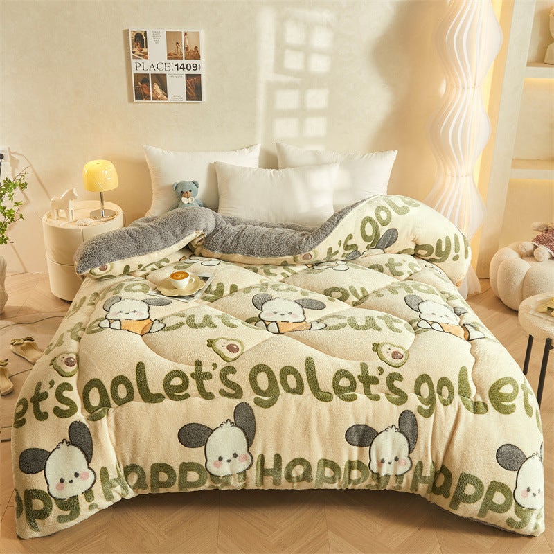 Generation Of Snowflake Velvet Winter Quilt Lamb Velvet Quilt Thickened Warm Double Quilt Core Single Quilt Quilt - Image 5