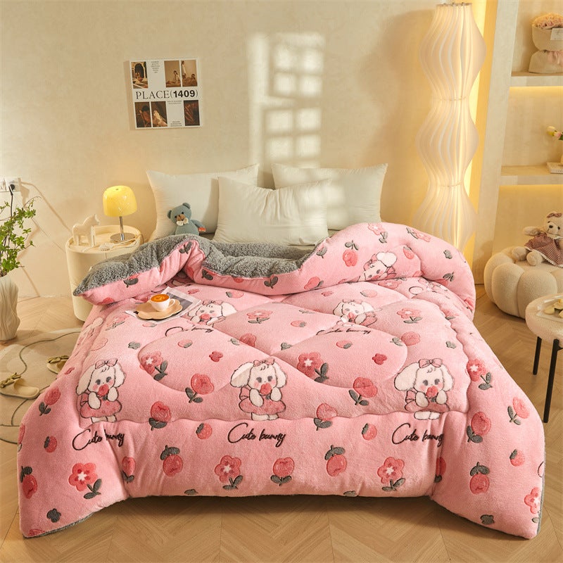 Generation Of Snowflake Velvet Winter Quilt Lamb Velvet Quilt Thickened Warm Double Quilt Core Single Quilt Quilt - Image 3
