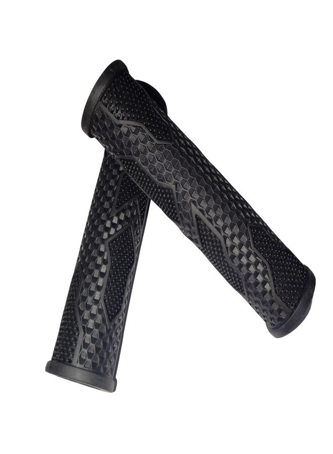 Elysian Anti-Slip Bicycle Cycle Handle Grip 12cm Length, 20mm Inner Dia. Soft Rubber Non Toxic Anti-Slip MTB/City Bicycle | Handlebar Grips Arrow Design Rubber Bicycle Handle Grip - 1Pair - Image 1