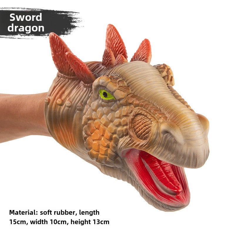 دمية يد ديناصور تي-ريكس رأس سمكة القرش دمية ستغوسوروس - Image 1