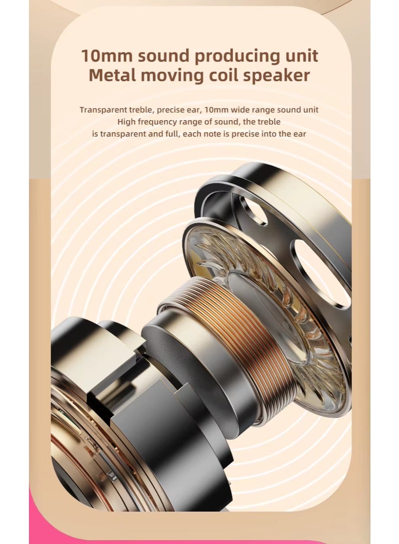 AirYoung سماعات أذن بلوتوث - مشبك تثبيت، تصميم أنيق، بدون ثقوب في الأذن، مثالية للرياضة والموسيقى، عمر بطارية طويل جدًا، لون البشرة بنقشة ويني ذا بو. - Image 4