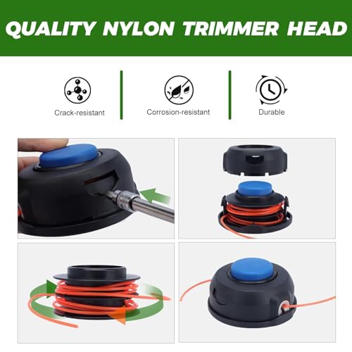 Dalom 128LD Trimmer Head for Husquvarna T25 125L 125LDX 128R 124L 128L 128R 128RJ 223L 122L 125C 128RJ 223L 223R 322C 323C 325C 325CX Weed Eater Replace 966674401 M10 x 1.25LH - Image 2