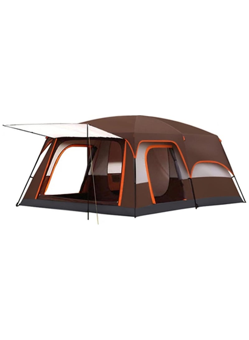 DubaiGallery Family Camping Tent, Large Portable Lodge, Waterproof and Windproof, 1 Living Room and 2 Bedrooms, with Storage Bag, Solid Color Oxford Cloth, Steel Frame, Zipper Closure, for Outdoor Picnic and Family  - Image 3