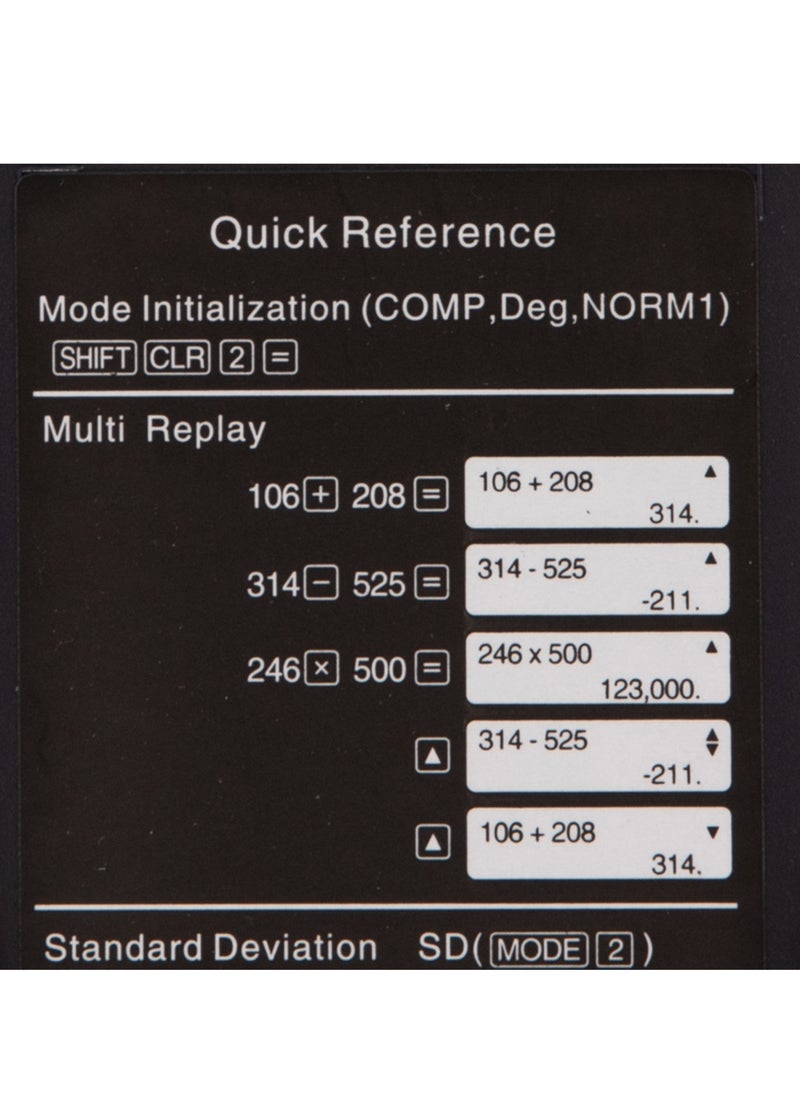 PRIMA 10+2 Digits Scientific Calculator | 240 Functions, 2-Line Big LED Display, Solar+Battery Power, 10+2 Digits, Hard Case & Sliding Lock, Quick Formula Guide, 1-Year Warranty - Image 4
